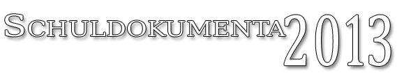 Logo der Schuldokumenta 2013 Butzbach Schuldokumenta 2013 Butzbach